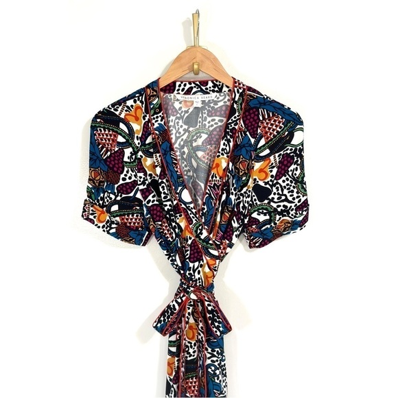 Veronica Beard Maxi Floral Wrap Serena Dress - Picture 3 of 8